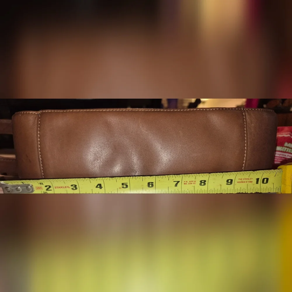 Lot Of 2 FOSSIL Leather Shoulder Bags 10"x8.5, Great Shape, Brown & Black - Picture 3 of 11